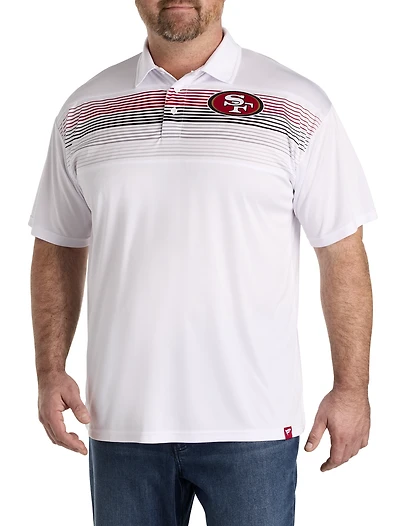 Colorblocked Striped Performance Polo Shirt