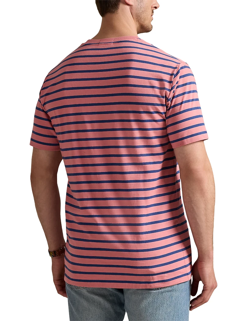 Striped Jersey Crewneck T-Shirt