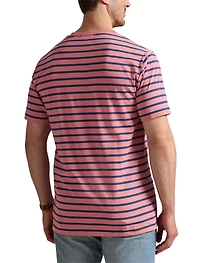 Striped Jersey Crewneck T-Shirt