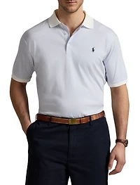 Soft Touch Geometric Print Polo Shirt