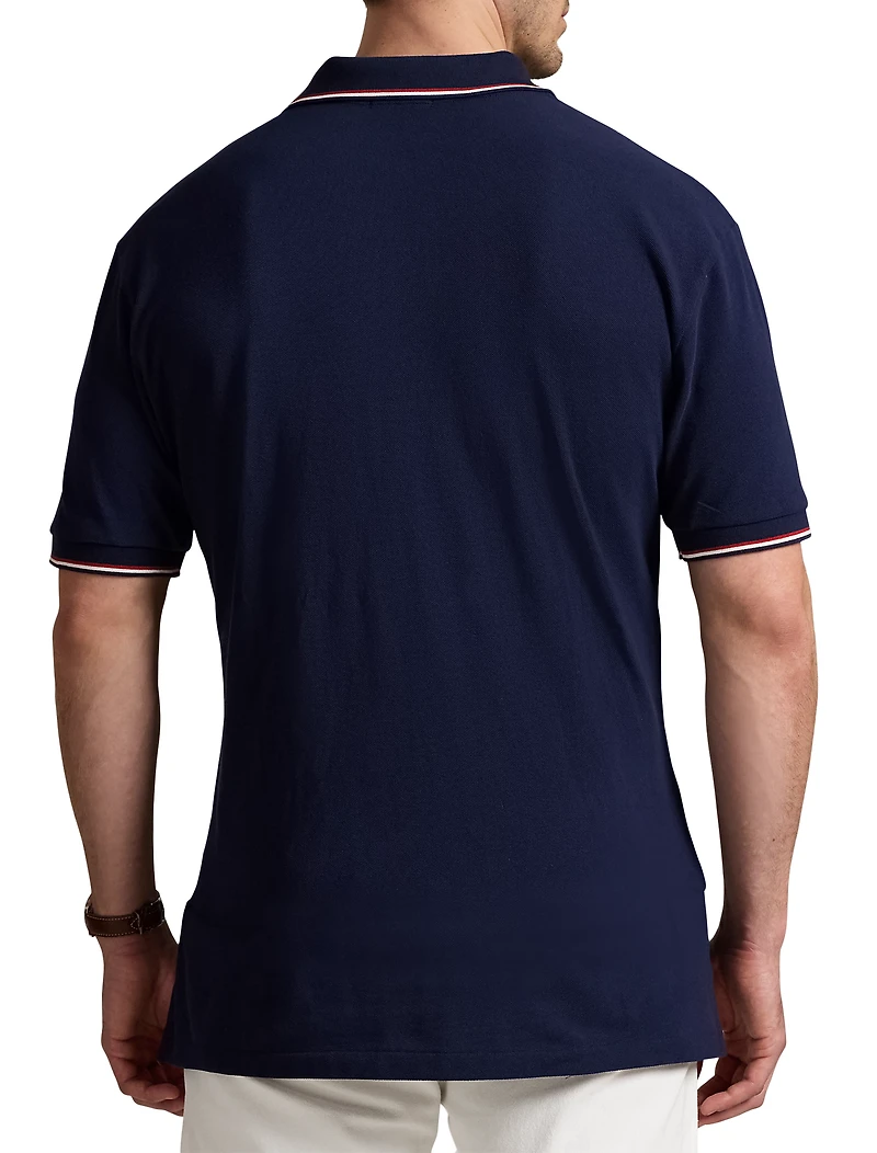 Logo Mesh Polo Shirt