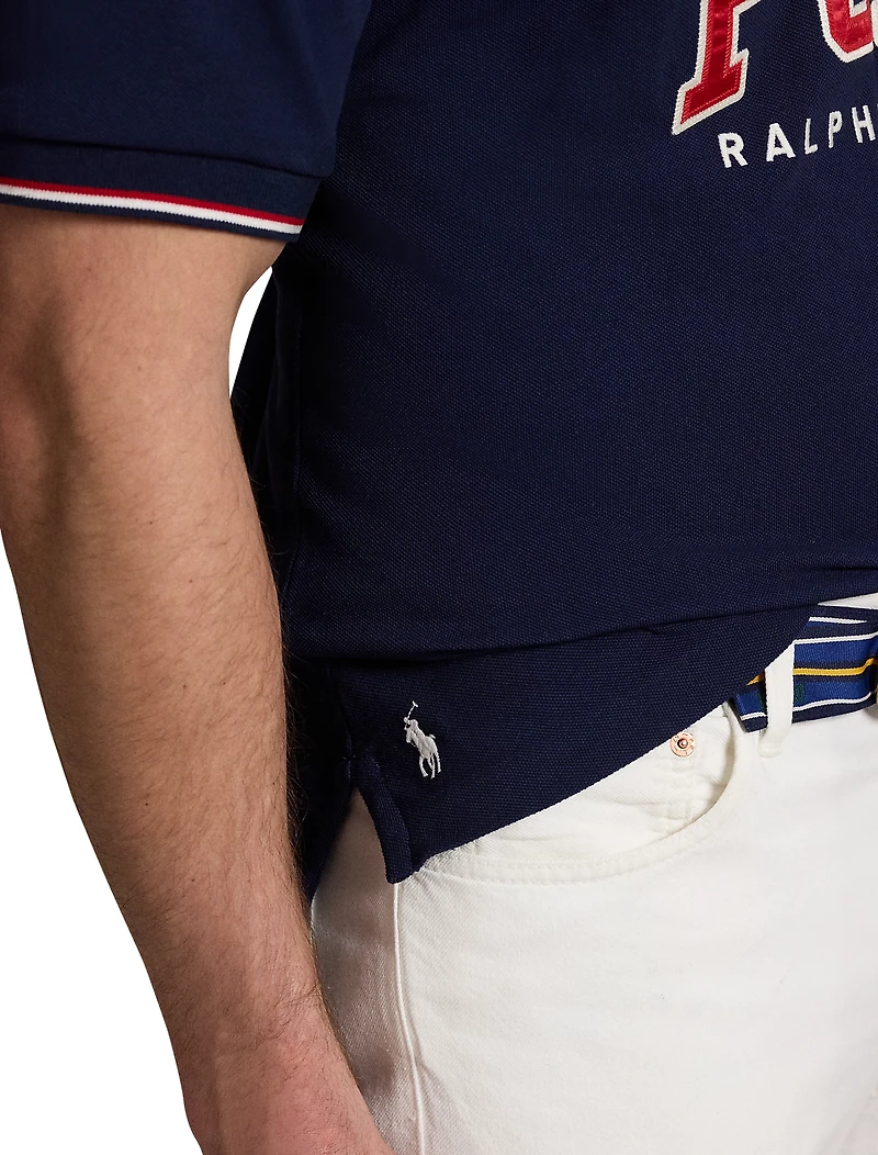 Logo Mesh Polo Shirt