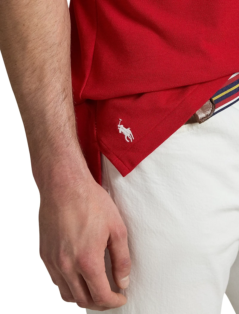 Logo Mesh Polo Shirt