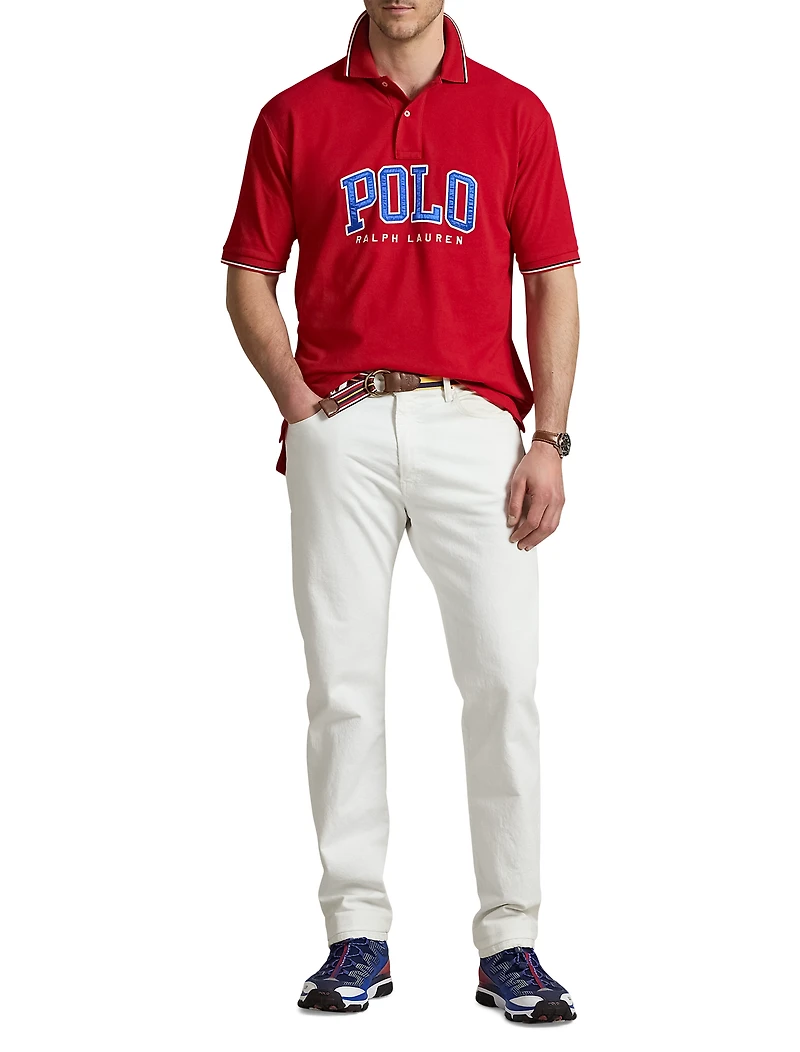 Logo Mesh Polo Shirt