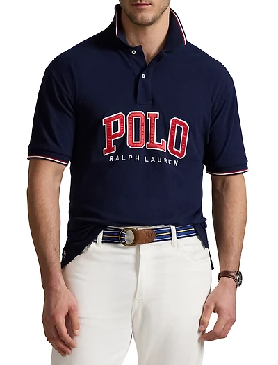 Logo Mesh Polo Shirt
