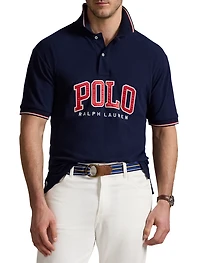 Logo Mesh Polo Shirt