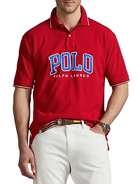 Logo Mesh Polo Shirt