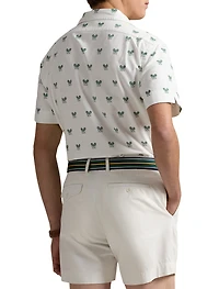 Racquet-Print Oxford Sport Shirt