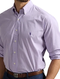Gingham Stretch Poplin Sport Shirt