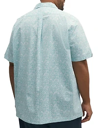 Non-Iron Leaf Print Sport Shirt