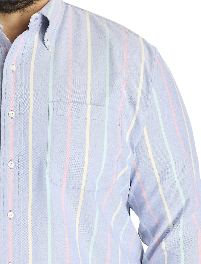 Non-Iron Striped Oxford Sport Shirt