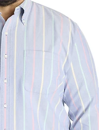 Non-Iron Striped Oxford Sport Shirt
