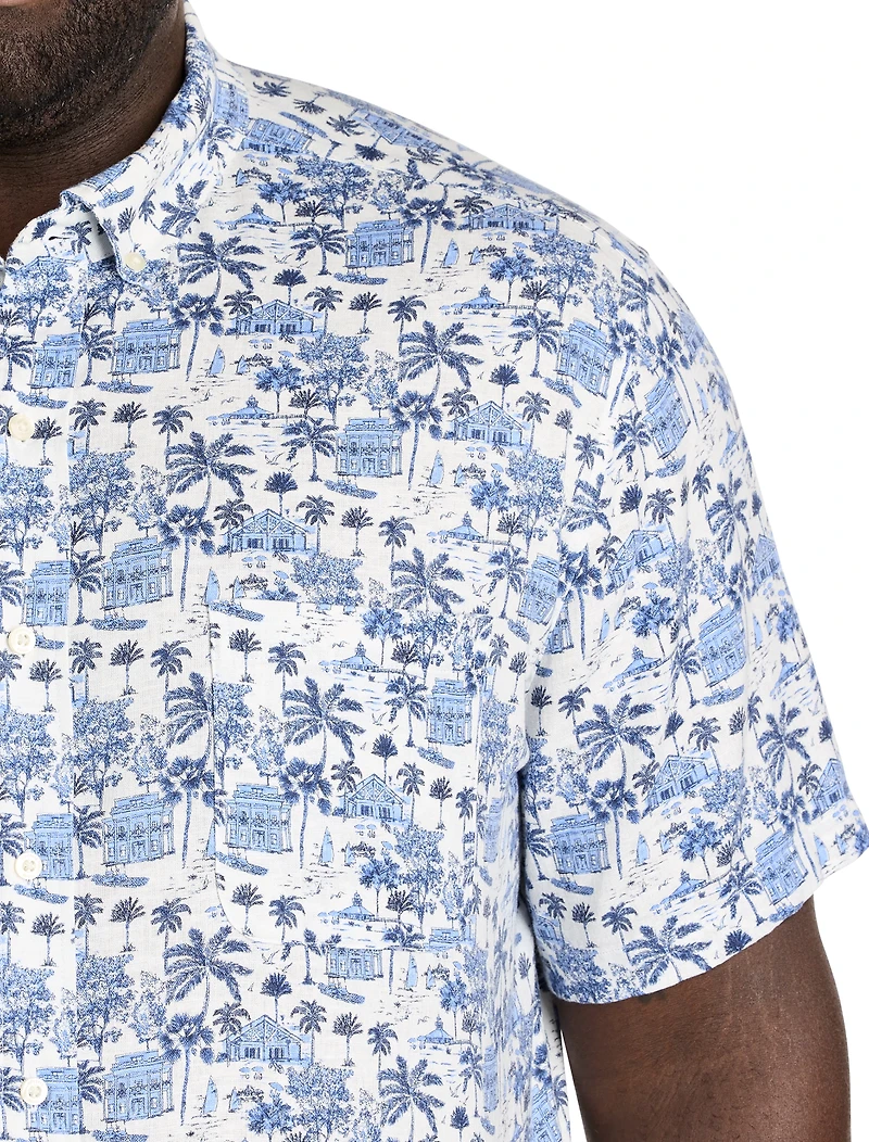 Gasparilla Icons Linen-Blend Sport Shirt