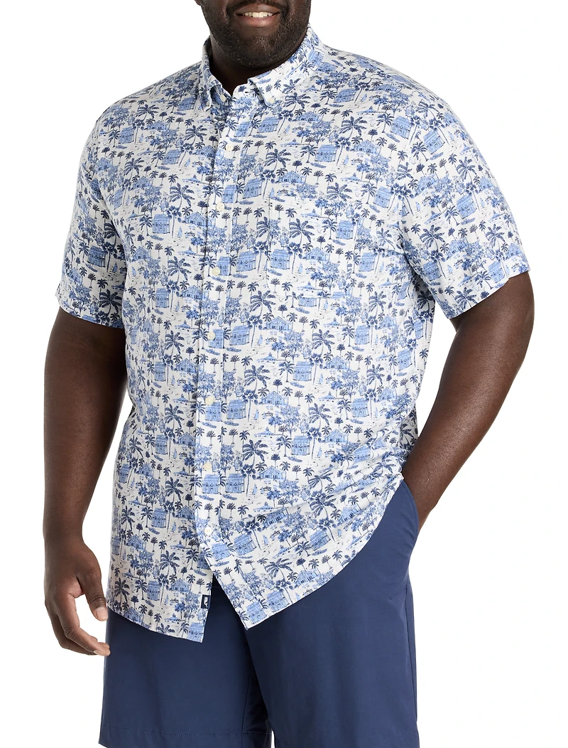 Gasparilla Icons Linen-Blend Sport Shirt
