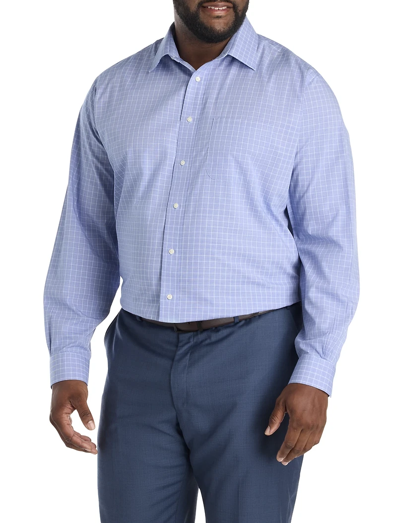 Non-Iron Windowpane Dress Shirt