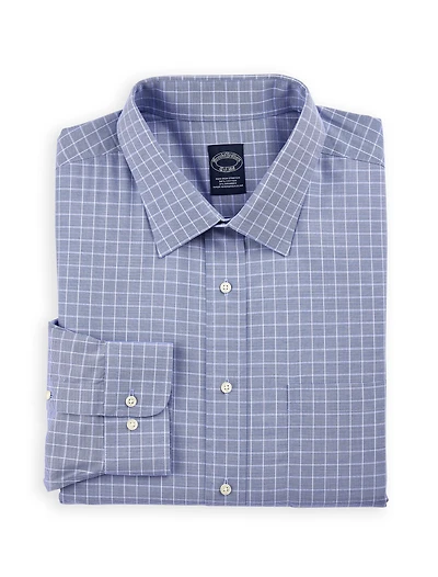 Non-Iron Windowpane Dress Shirt