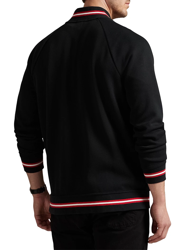 Double-Knit Mesh Bomber Jacket