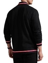 Double-Knit Mesh Bomber Jacket