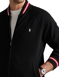 Double-Knit Mesh Bomber Jacket