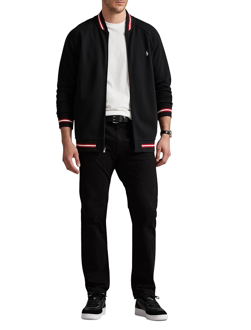 Double-Knit Mesh Bomber Jacket