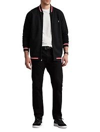 Double-Knit Mesh Bomber Jacket