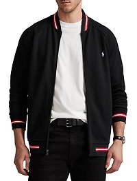 Double-Knit Mesh Bomber Jacket