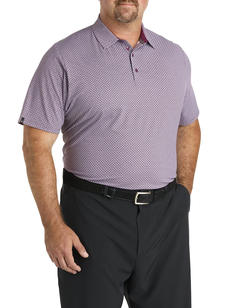 Chevron Printed Performance Polo Shirt