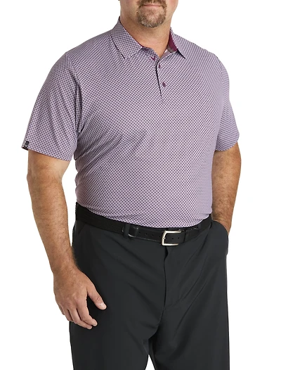 Chevron Printed Performance Polo Shirt