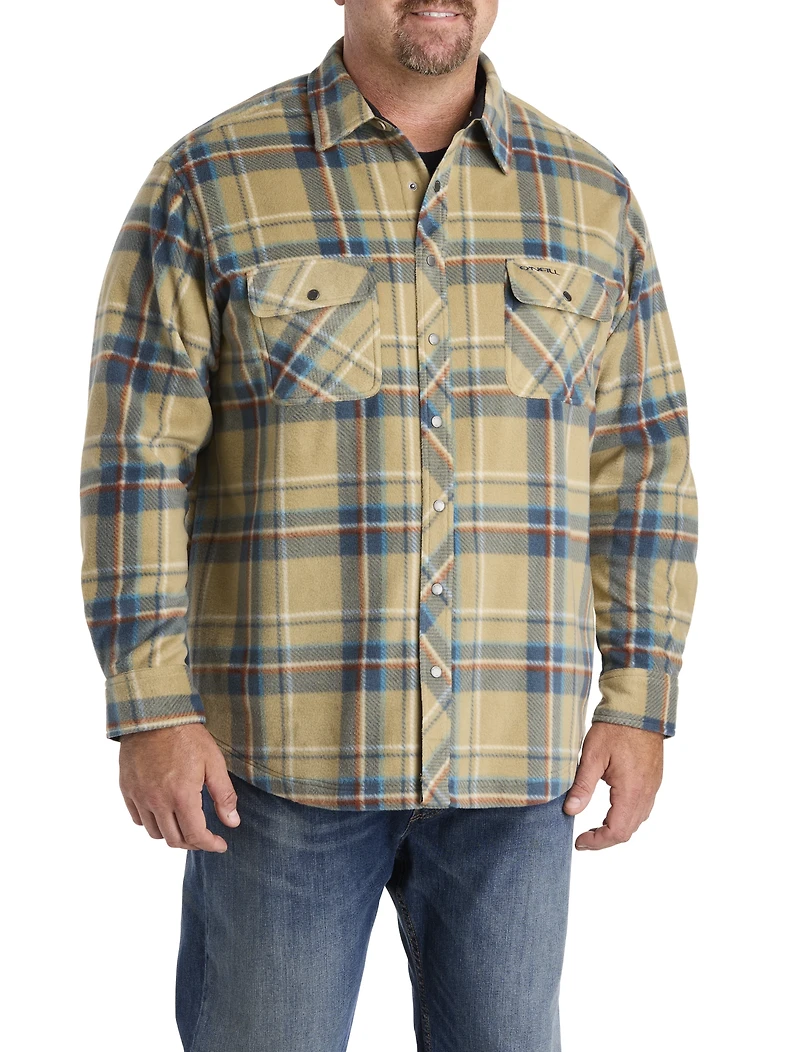 Glacier Plaid Superfleece Flannel Shirt Jacket