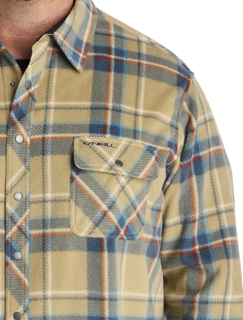Glacier Plaid Superfleece Flannel Shirt Jacket