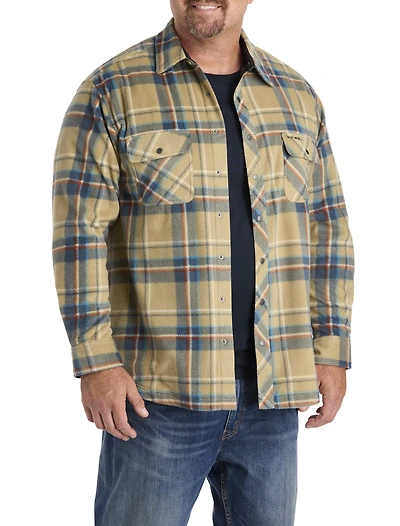 Glacier Plaid Superfleece Flannel Shirt Jacket