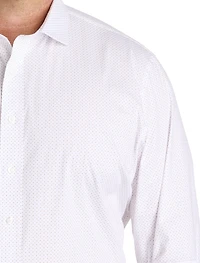 Wrinkle-Resistant Dot Patterned Dress Shirt