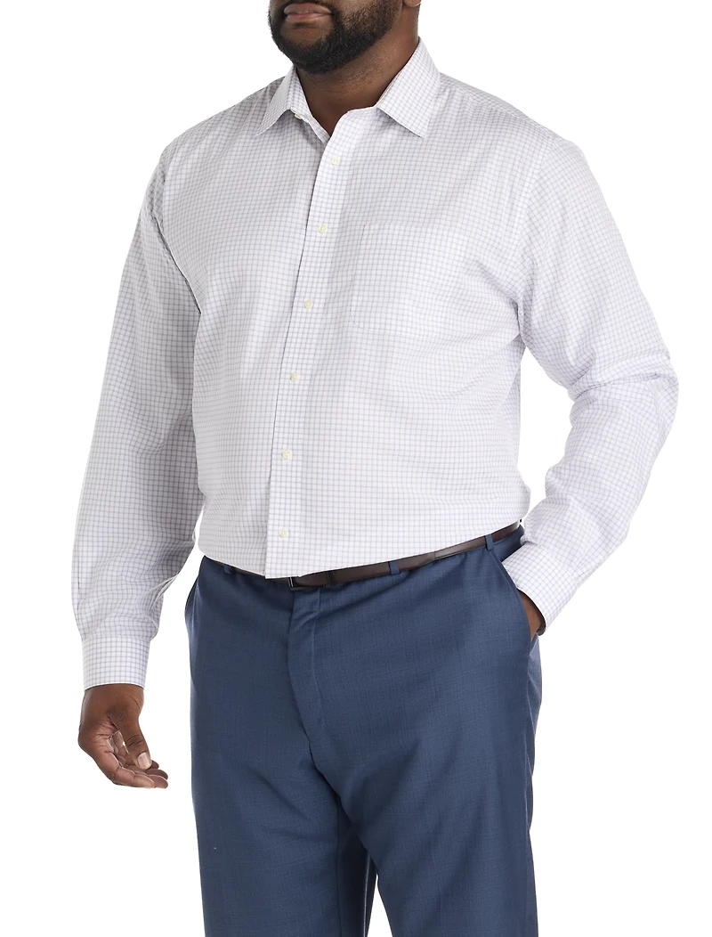 Non-Iron Windowpane Dress Shirt