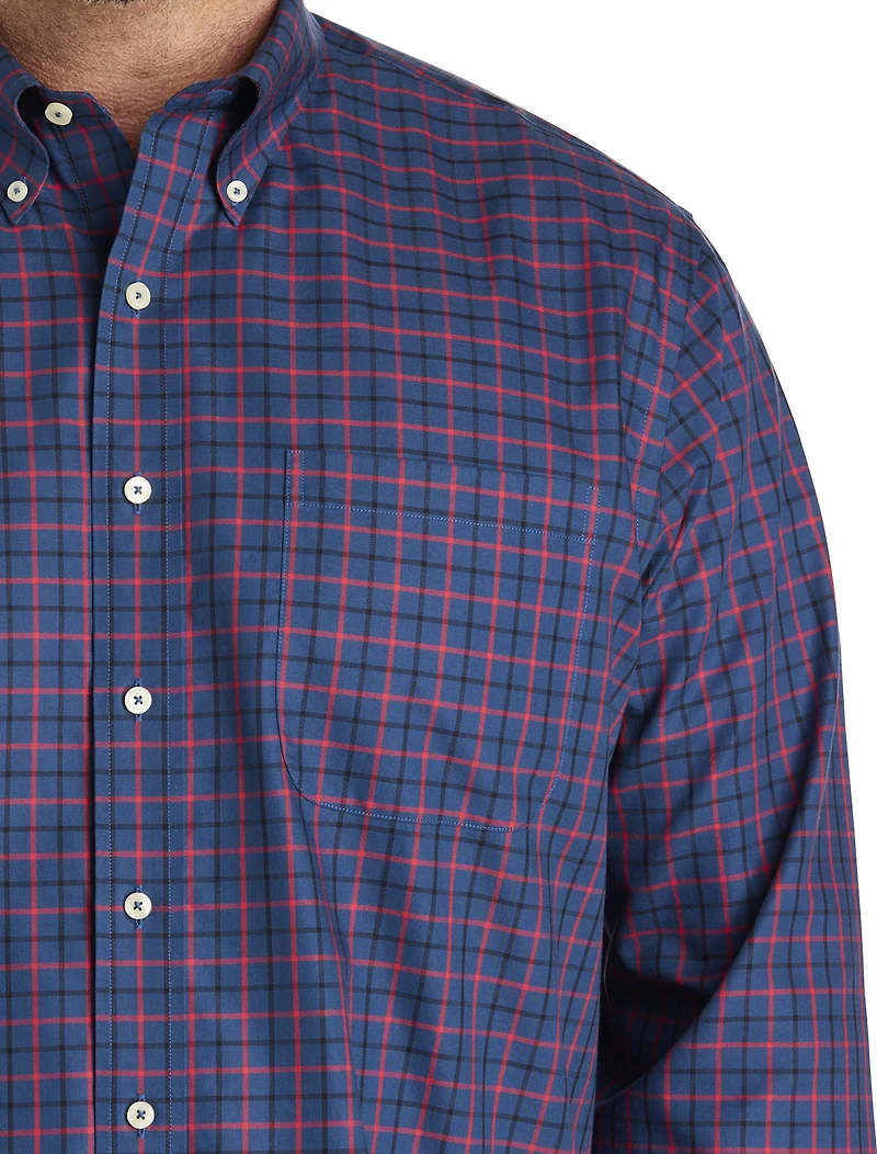 Non-Iron Windowpane Sport Shirt