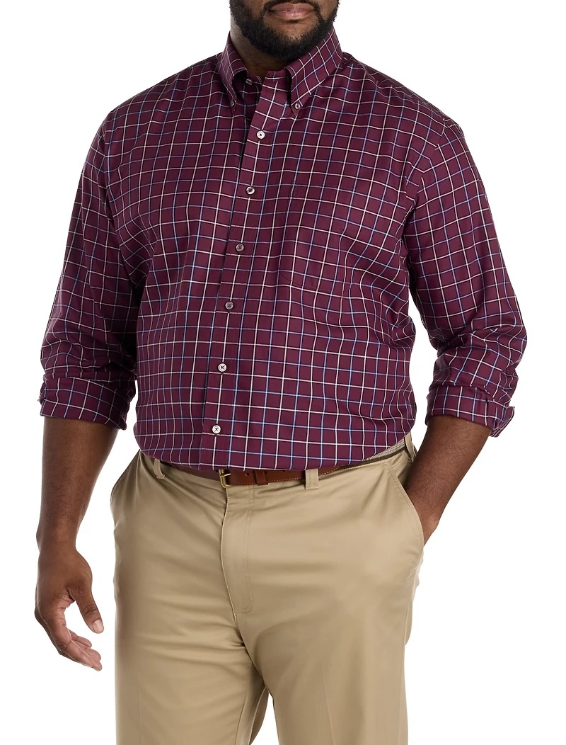 Non-Iron Windowpane Sport Shirt