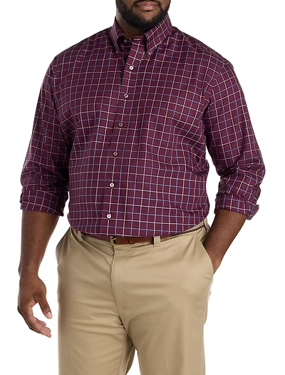 Non-Iron Windowpane Sport Shirt