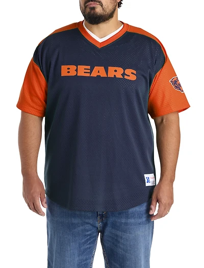 Colorblocked V-Neck Mesh Jersey