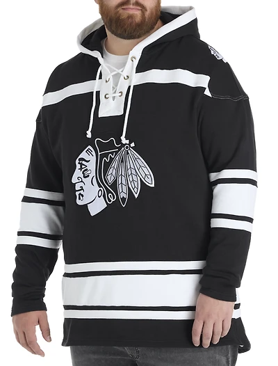 Lace-Up Jersey-Style Hoodie