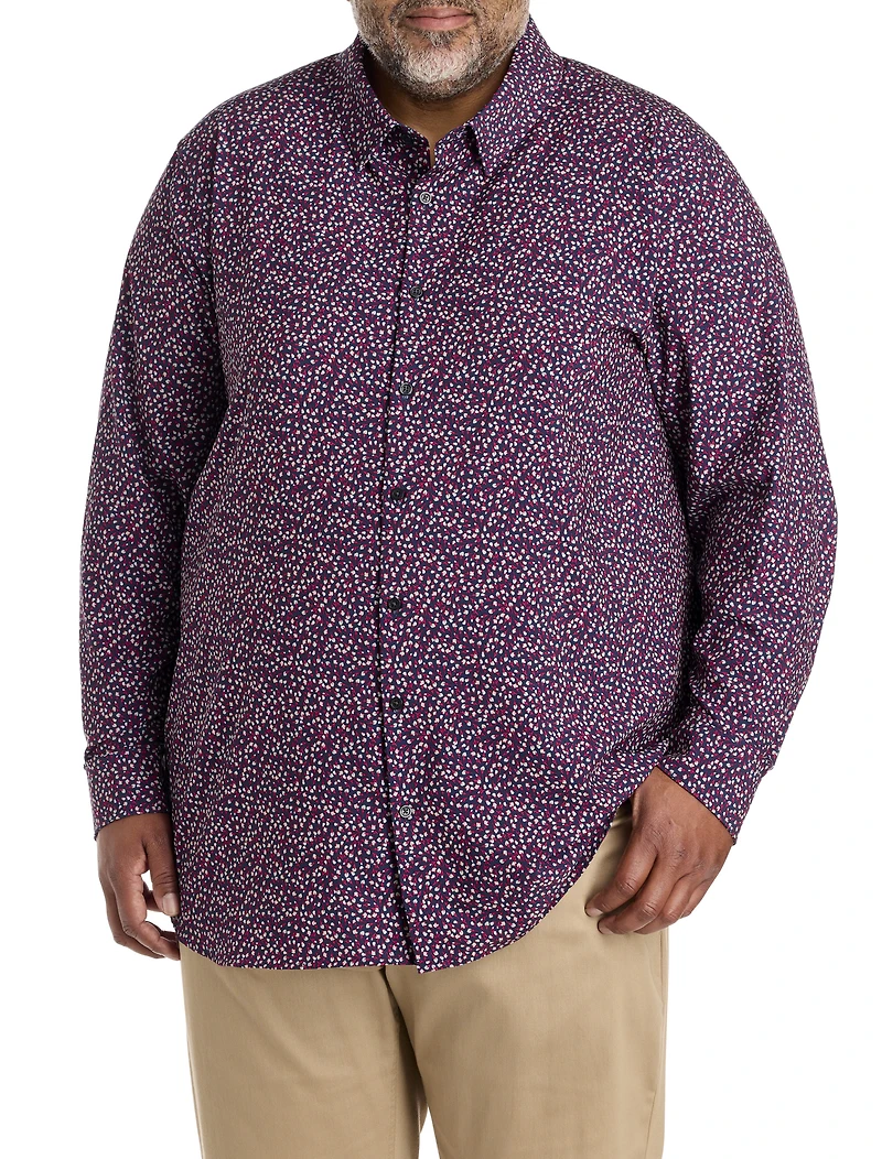 Micro Floral Patterned Sport Shirt