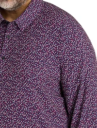 Micro Floral Patterned Sport Shirt