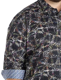 Grid Textured Sport Shirt