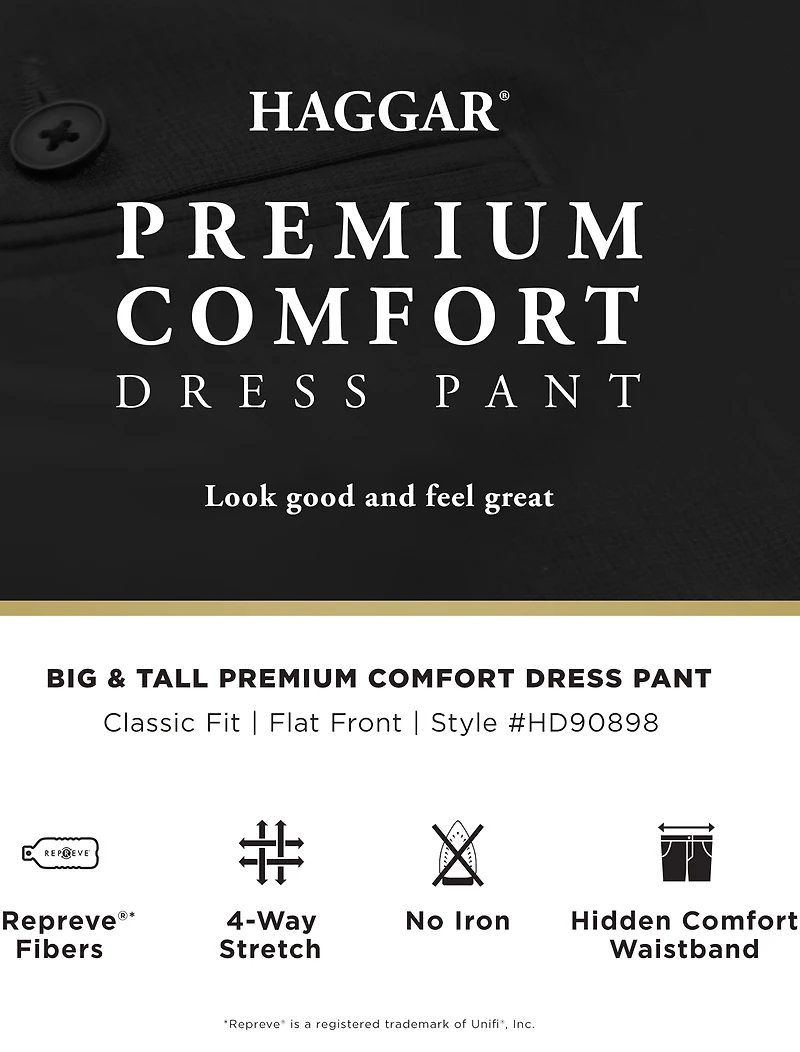 Premium Comfort 4-Way Stretch Pleated Dress Pants