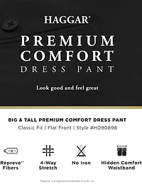 Premium Comfort 4-Way Stretch Pleated Dress Pants