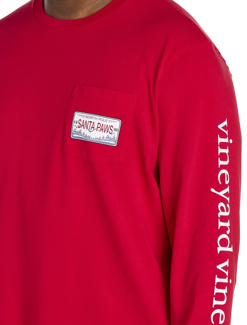 Santa Paws Long-Sleeve Graphic T-Shirt