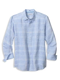 Paradisio Plaid Linen Sport Shirt