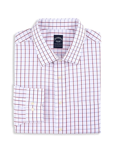 Non-Iron Windowpane Dress Shirt