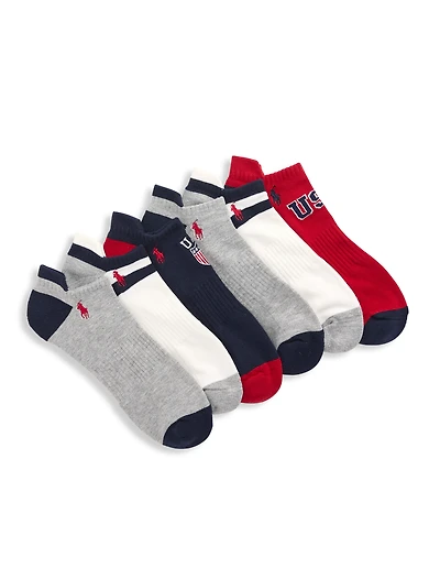 6-pk USA Low-Cut Athletic Socks