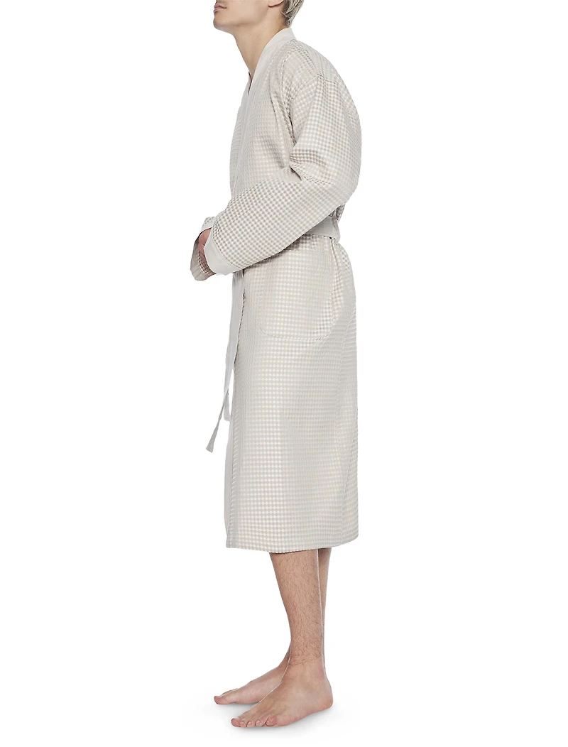 La Paz Waffle-Knit Kimono Robe