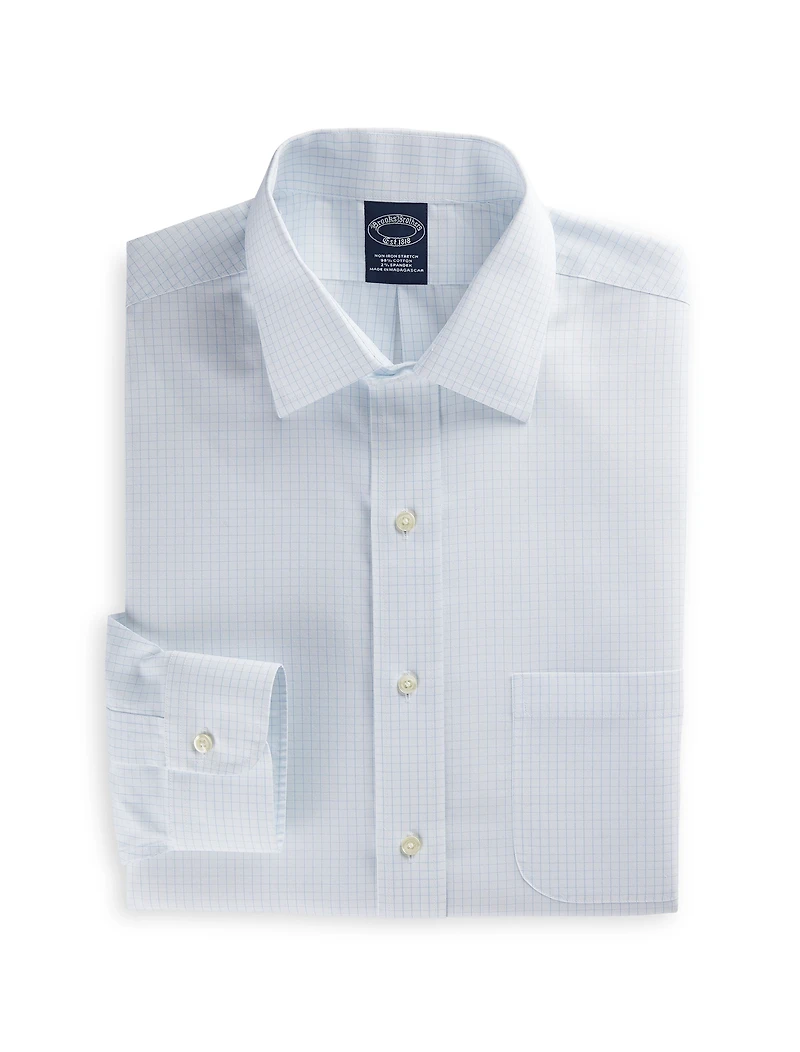 Non-Iron Graph Patterned Dress Shirt