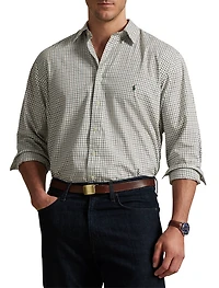 Multi Plaid Twill Sport Shirt